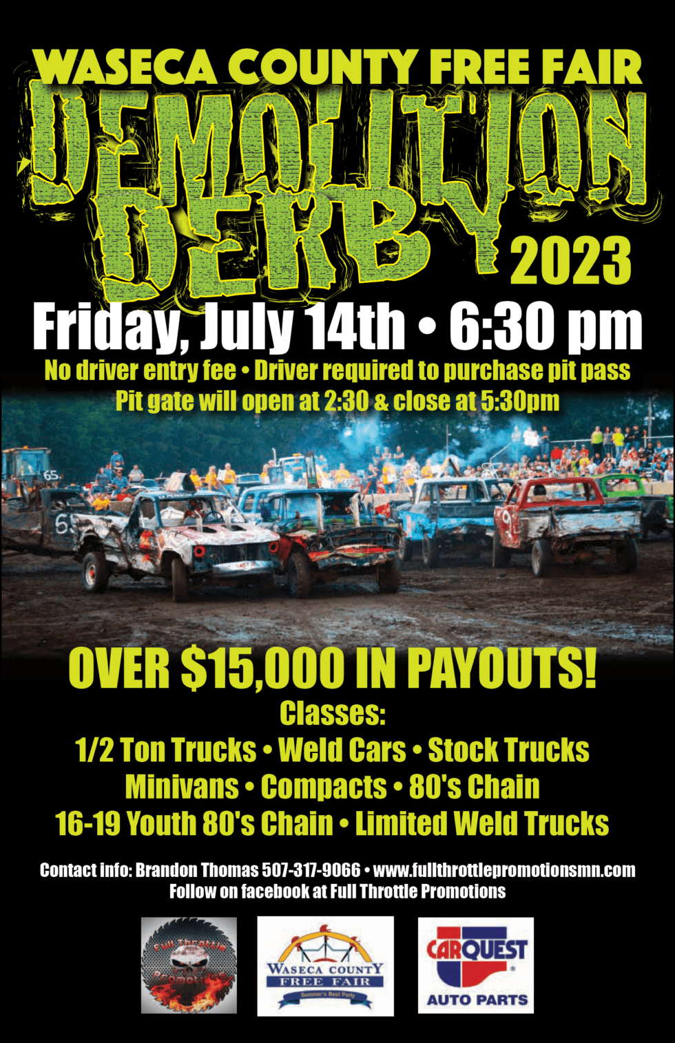 Demolition Derby Waseca County Free Fair MN